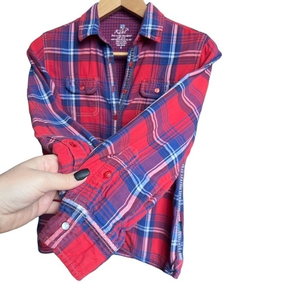 Kuhl Women’s Red Plaid 100% Cotton Button Down Long Sleeve Shirt, Size Small - Picture 4 of 9